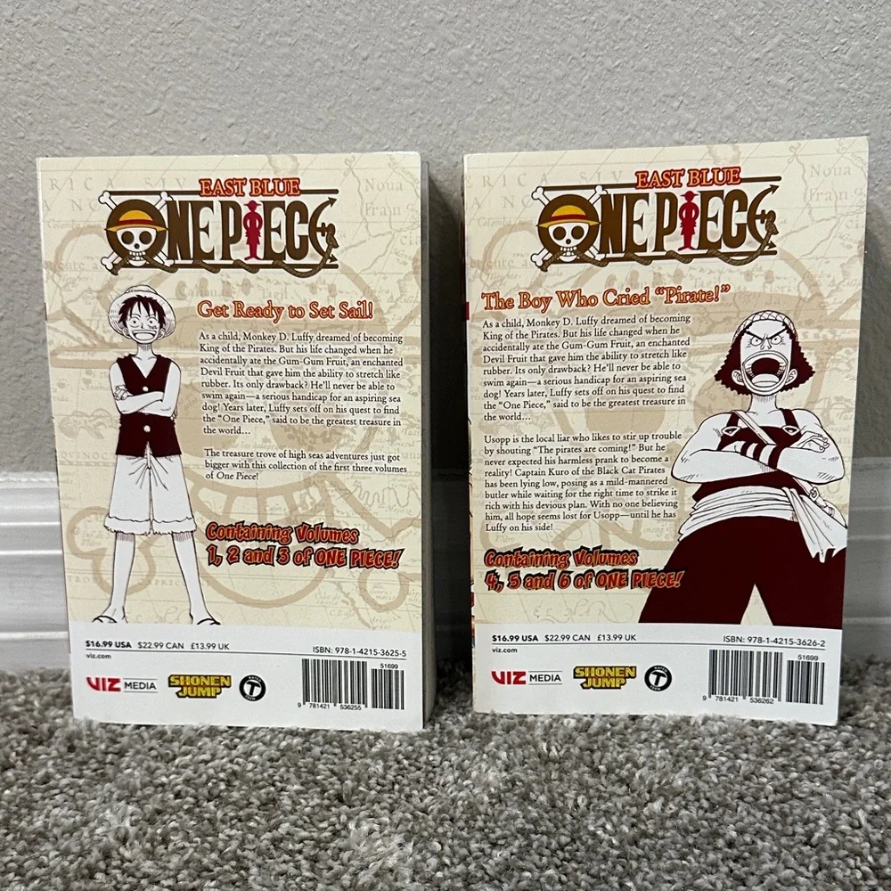 One Piece Anime Manga Book Set Volumes 1-6 by Eiichiro Oda - Picture 2 of 8